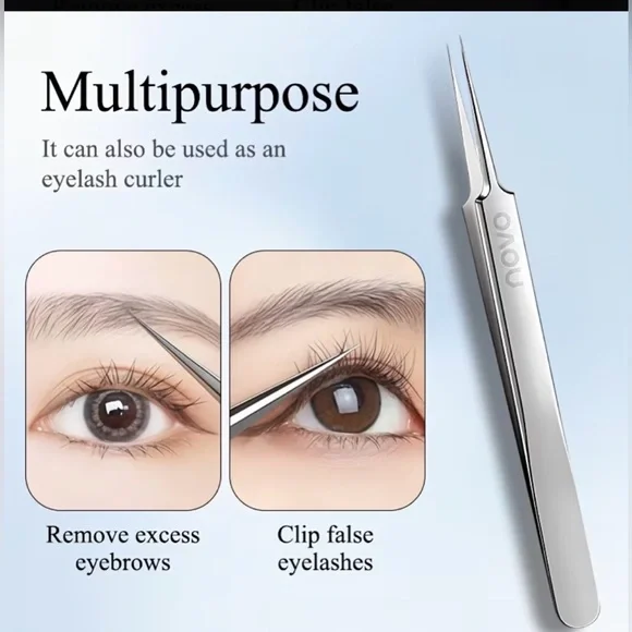 NEW 🤩 💅 NOVO Silver Precision Grooming Tool For Eyelashes, Brows or Nail decals - Picture 3 of 5